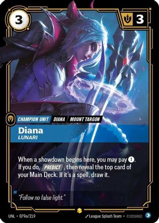Unleashed (079a/219): Diana - Lunari (Alternate Art) - Foil