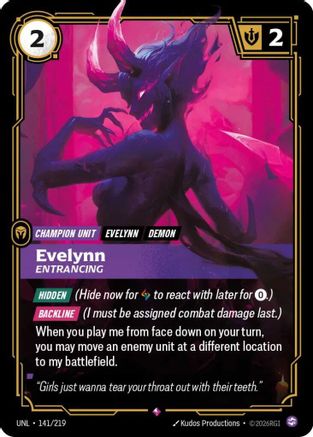 Unleashed (141/219): Evelynn - Entrancing - Foil