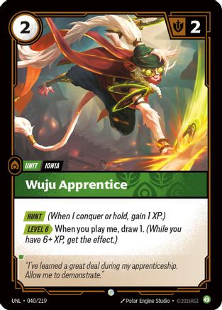 Unleashed (040/219): Wuju Apprentice - Foil