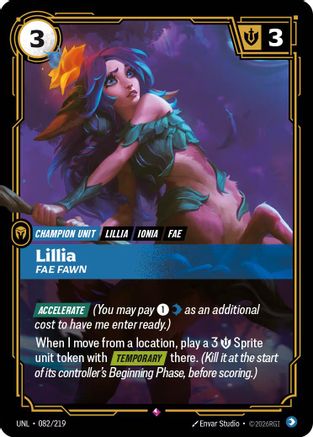 Unleashed (082/219): Lillia - Fae Fawn - Foil