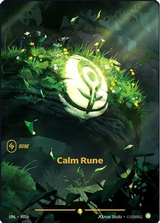 Unleashed (R02a): Calm Rune (Alternate Art) - Foil