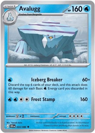 ME04 Chaos Rising 024 Avalugg - Reverse Holofoil - Uncommon