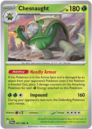 ME04 Chaos Rising 007 Chesnaught - Reverse Holofoil - Rare