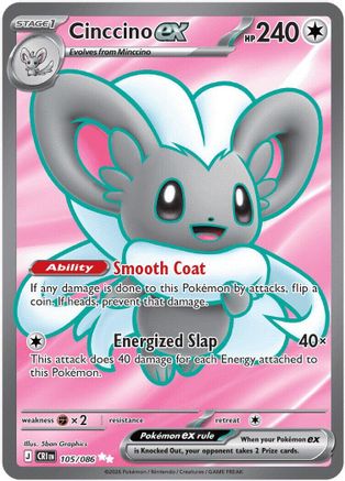 ME04 Chaos Rising 105/086 Cinccino ex - Holofoil - Ultra Rare