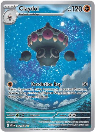 ME04 Chaos Rising 092/086 Claydol - Holofoil - Illustration Rare