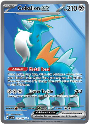 ME04 Chaos Rising 103/086 Cobalion ex - Holofoil - Ultra Rare
