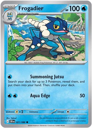 ME04 Chaos Rising 021/086 Frogadier - Reverse Holofoil - Common