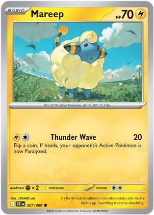 ME04 Chaos Rising 027 Mareep - Reverse Holofoil - Common