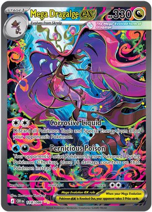 ME04 Chaos Rising 118/086 Mega Dragalge ex - Holofoil - Special Illustration Rare