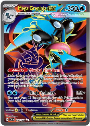 ME04 Chaos Rising 100/086 Mega Greninja ex - Holofoil - Ultra Rare