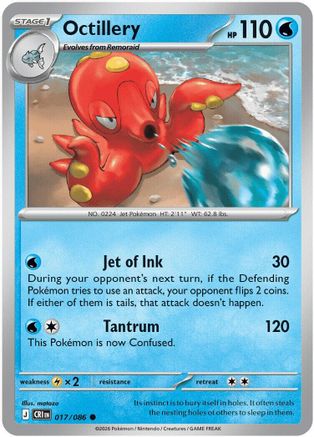 ME04 Chaos Rising 017 Octillery - Reverse Holofoil - Common