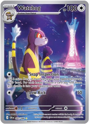 ME04 Chaos Rising 097/086 Watchog - Holofoil - Illustration Rare