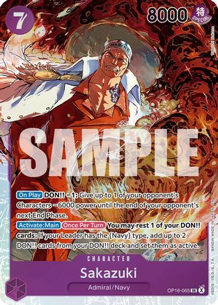 The Time of Battle OP16-065 Sakazuki (OP16-065) - Foil - Super Rare