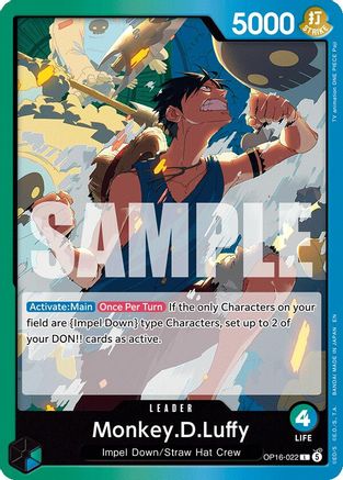 The Time of Battle OP16-022 Monkey.D.Luffy (022) (OP16-022) - Leader