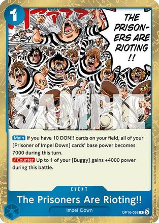 The Time of Battle OP16-058 The Prisoners Are Rioting!! (OP16-058) - Foil - Rare