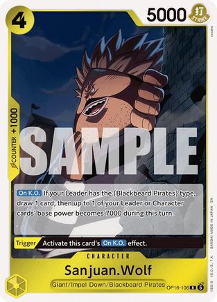 The Time of Battle OP16-106 Sanjuan.Wolf (OP16-106) - Foil - Rare
