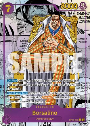 The Time of Battle OP16-073 Borsalino (Manga) (OP16-073) - Foil - Rare