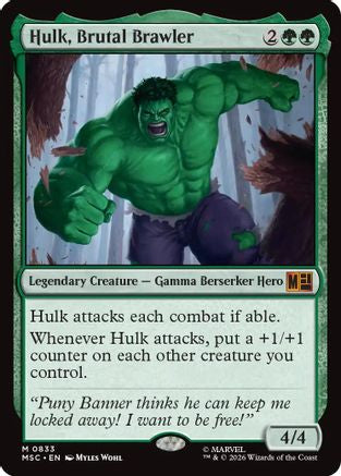 Commander: Marvel Super Heroes - (MSC-833) - Hulk, Brutal Brawler Foil
