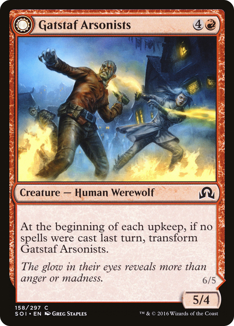 Shadows over Innistrad - (SOI-158) - Gatstaf Arsonists: (Double Faced Transform) Foil