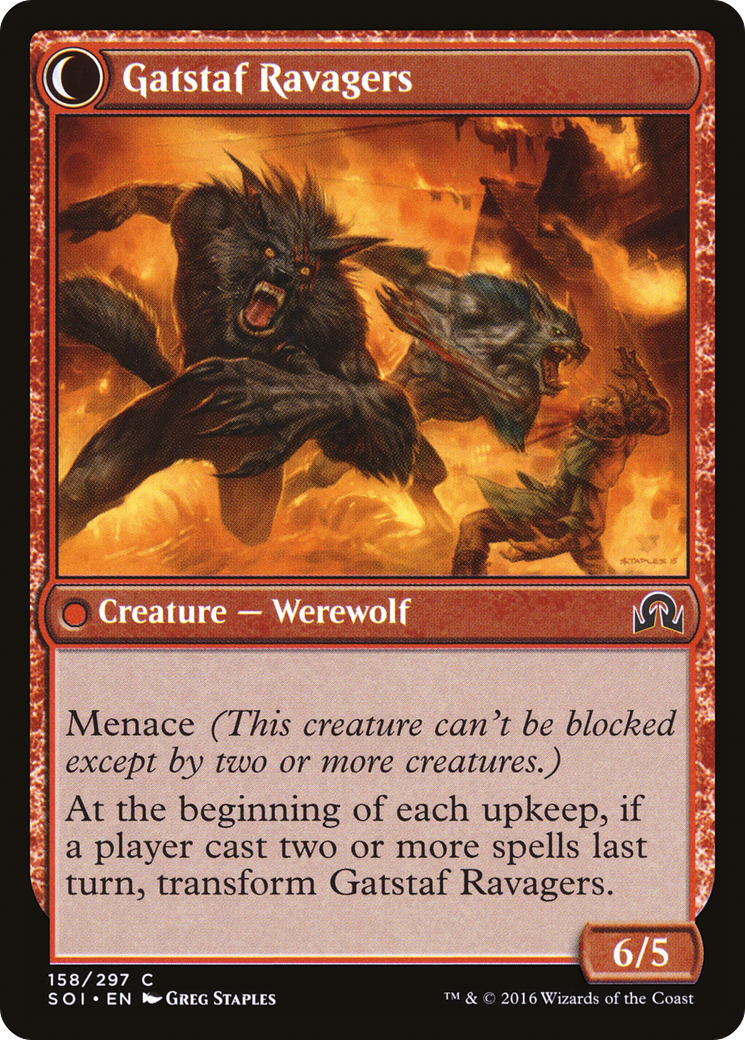 Shadows over Innistrad - (SOI-158) - Gatstaf Arsonists: (Double Faced Transform) Foil