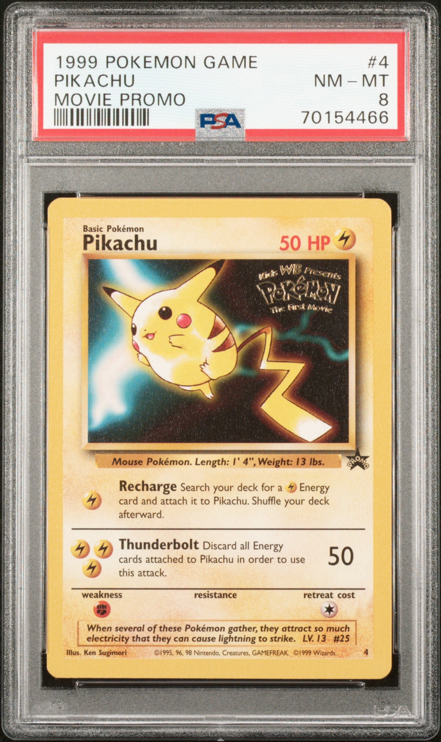 WoTC Promo 004/53 PSA8 #70154466 Pikachu (Movie Promo) - Promo