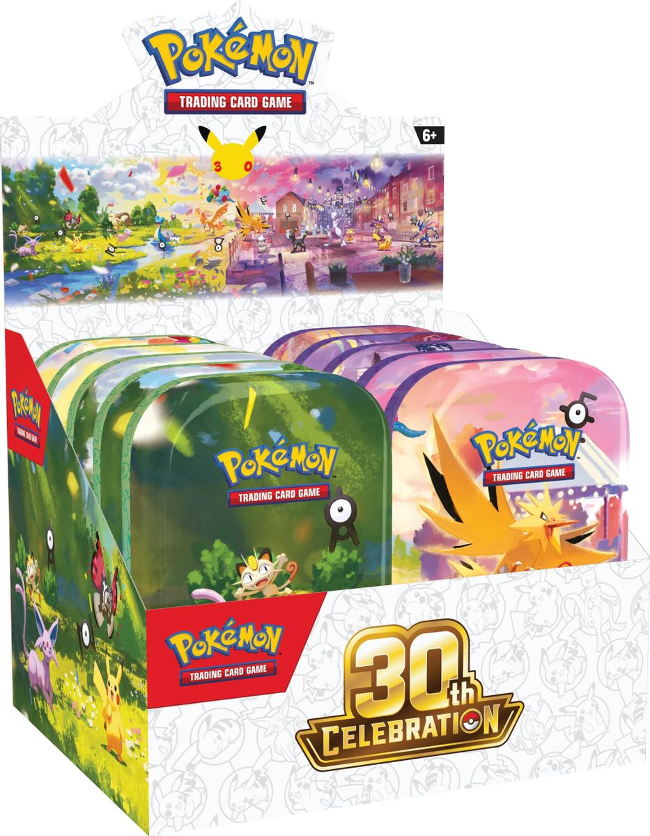 Pokemon TCG - 30th Celebrations - Mini Tin Display (10 Tins)