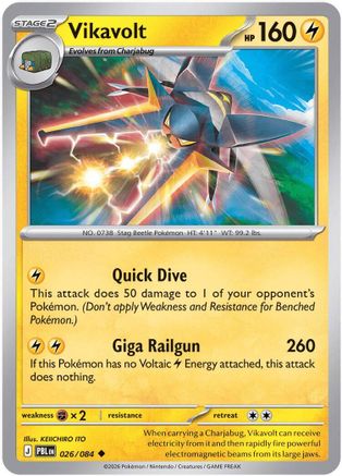 ME05 Pitch Black 026 Vikavolt - Reverse Holofoil - Uncommon