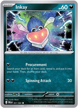 ME05 Pitch Black 051 Inkay - Reverse Holofoil - Common