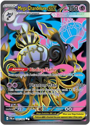 ME05 Pitch Black 099/084 Mega Chandelure ex - Holofoil - Ultra Rare