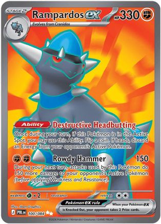 ME05 Pitch Black 100/084 Rampardos ex - Holofoil - Ultra Rare