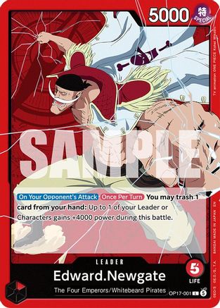 The Worlds Strongest Warriors OP17-001 Edward.Newgate (001) (OP17-001) - Leader