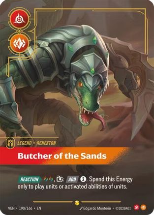 Vendetta (190/166): Renekton - Butcher of the Sands (Overnumbered) - Foil