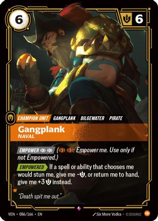 Vendetta (086/166): Gangplank - Naval - Foil