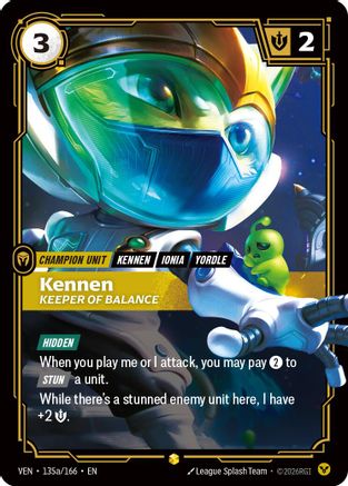 Vendetta (135a/166): Kennen - Keeper of Balance (Alternate Art) - Foil