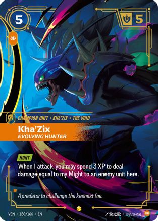Vendetta (180/166): Kha'Zix - Evolving Hunter (Overnumbered) - Foil