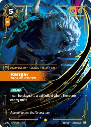 Vendetta (179/166): Rengar - Trophy Hunter (Overnumbered) - Foil