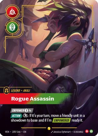Vendetta (189/166): Akali - Rogue Assassin (Overnumbered) - Foil