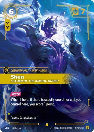 Vendetta (138a/166): Shen - Leader of the Kinkou Order (Alternate Art) - Foil