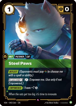 Vendetta (043/166): Steel Paws - Foil
