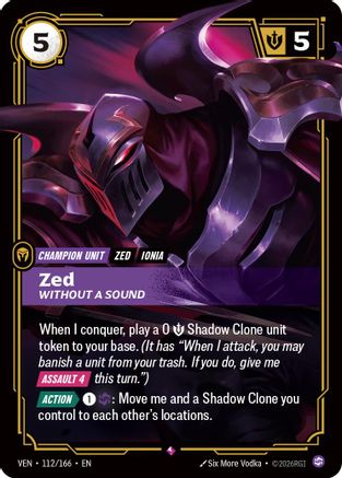 Vendetta (112/166): Zed - Without a Sound - Foil
