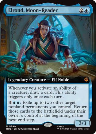 The Hobbit - (HOB-290) - Elrond, Moon-Reader (Extended Art)