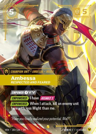 Vendetta (187/166): Ambessa - Respected and Feared (Overnumbered) - Foil