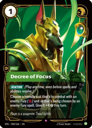 Vendetta (040/166): Decree of Focus - Foil