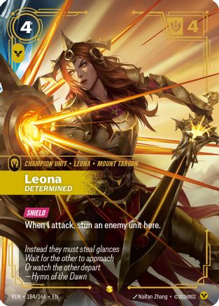 Vendetta (184/166): Leona - Determined (Overnumbered) - Foil