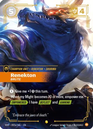 Vendetta (092a/166): Renekton - Brute (Alternate Art) - Foil