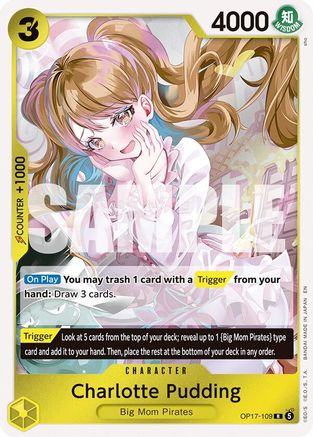 The Worlds Strongest Warriors OP17-109 Charlotte Pudding (OP17-109) - Foil - Rare