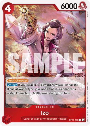 The Worlds Strongest Warriors OP17-003 Izo (OP17-003) - Foil - Rare