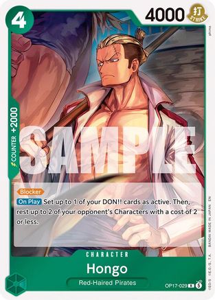 The Worlds Strongest Warriors OP17-029 Hongo (OP17-029) - Foil - Rare