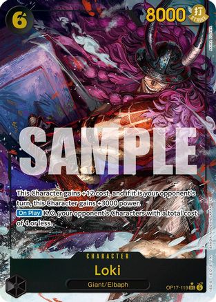 The Worlds Strongest Warriors OP17-119 Loki (Alternate Art) (OP17-119) - Foil - Secret Rare
