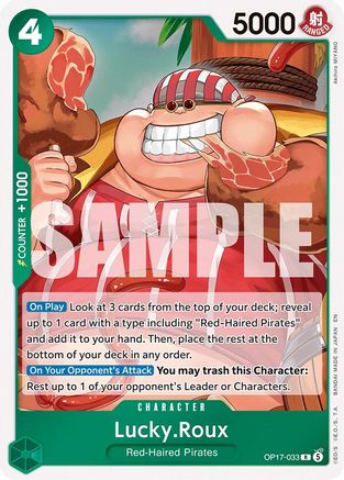 The Worlds Strongest Warriors OP17-033 Lucky.Roux (OP17-033) - Foil - Rare